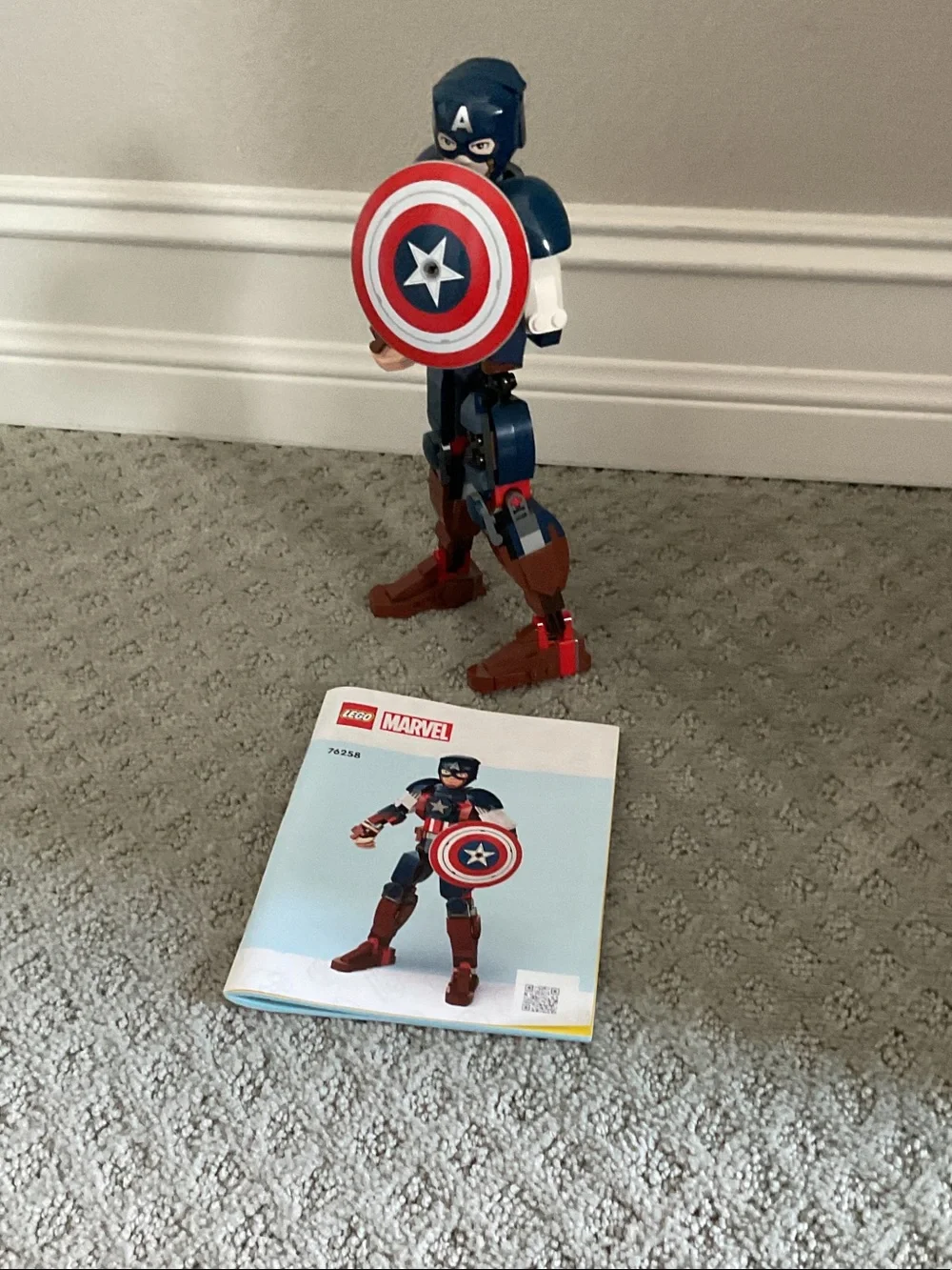 Lego Captain America Buildable Figure - Blue, Red, White, Brown